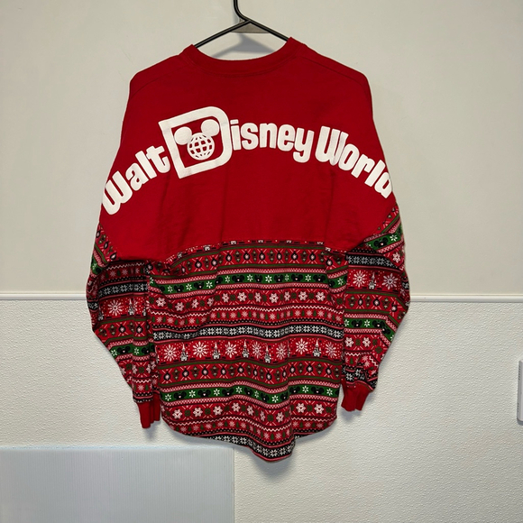 Walt Disney Parks Spirit Jersey Rare XS Authentic Red Christmas 2018 Women’s - Picture 1 of 16